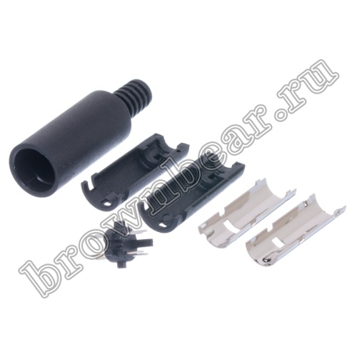Вилка mini DIN 4 контакта на кабель, SVHS MDN-4M фото 6