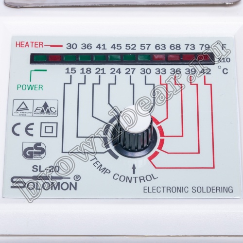 Паяльная станция Solomon 220В с LED (светодиодной) шкалой температуры фото 8