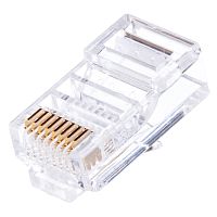 Разъём RJ-45 (8P8C) 3 зубца, вилка под плоскую витую пару TP-8P8C-S3