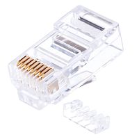 Разъём RJ-45 (8P8C) со вставкой, вилка под витую пару 6 категории  TP6-8P8C-S2