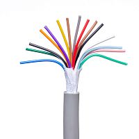 Кабель сигнальный коммуникационный 15 проводов, 26AWG, бухта 50м, неэкранированный, серый -