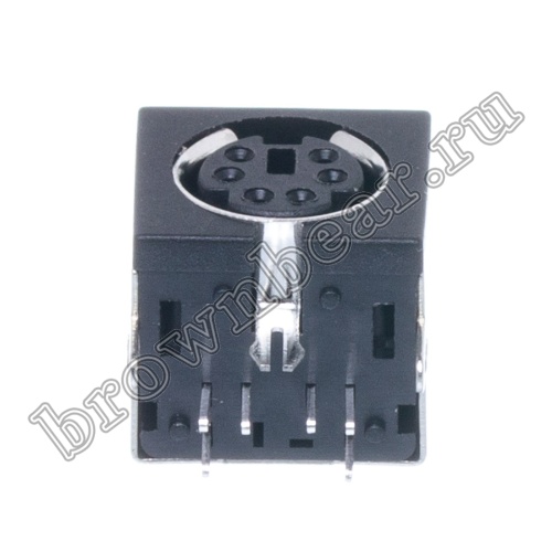 Гнездо mini DIN 6 контактов на плату MDN-6FR фото 3