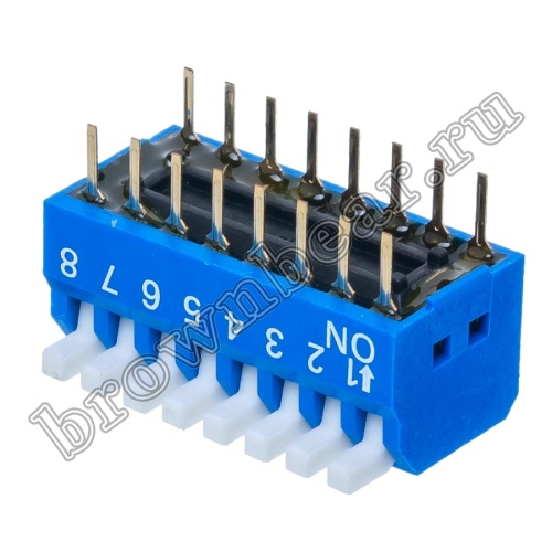 Переключатель Dip-Switch 8 контактных групп, пиано SWD3-8 фото 2