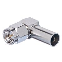 Разъем SMA штекер на кабель RG-58, обжимной, угловой SMA-LC58P