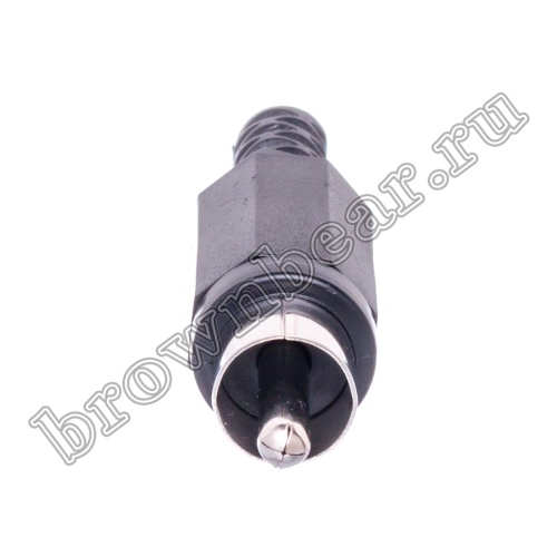 Разъем RCA-тюльпан, вилка на кабель, черный (кратно 50 шт.) RPC-1-B фото 6