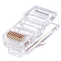 Разъём RJ-45 (8P8C), вилка под плоскую одножильную витую пару TP-8P8C-S2