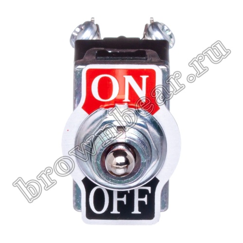 Тумблер двухполюсный, 4 контакта (on-off), на панель, с гайкой, DPDT T021B фото 5