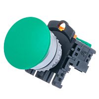 Кнопка управления грибок, без фиксации, d 38 мм, НР, зеленая TN2BMG-1A