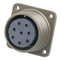Разъём Amphenol серии MS, 8 контактов, розетка на блок, тип 22, резьбовой MS3102E-22-18S