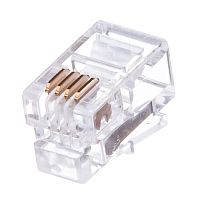 Разъём RJ-10 (4P4C), вилка на телефонный кабель TP-4P4C