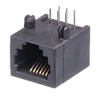 Разъём RJ-12 гнездо на плату, 6P6C, тип 6 TJ6-6P6C