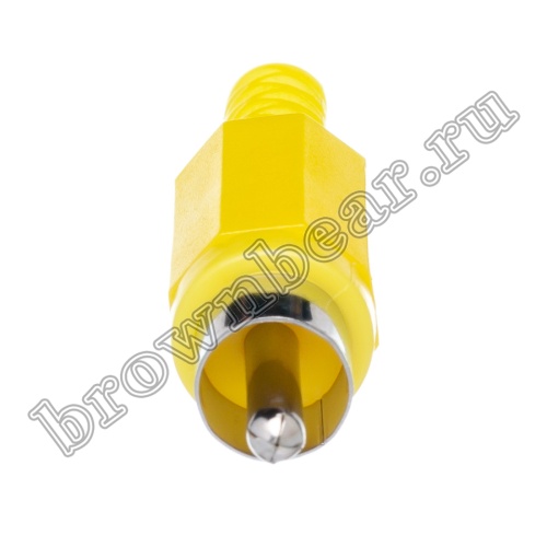Разъем RCA-тюльпан, вилка на кабель, желтый (кратно 50 шт.) RPC-1-Y фото 6