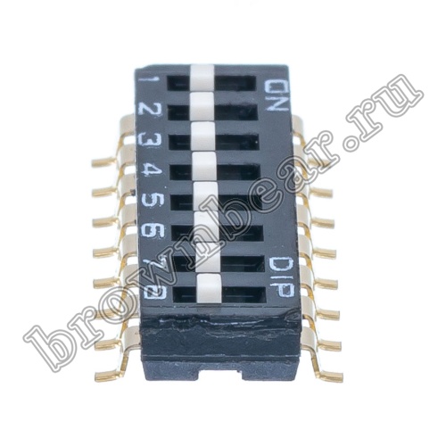 Переключатель Dip-Switch 8 контактных групп, планарный SWD4-8 фото 3