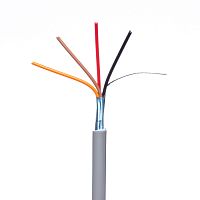Кабель сигнальный коммуникационный 4 провода, 26AWG, бухта 50м, экранированный, серый -