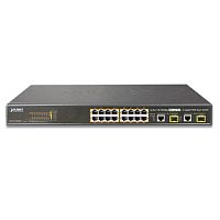 FGSW-1816HPS Управляемый L2/L4 коммутатор Planet, 16 портов 10/100Мбит/с 802.3at РоЕ, 220Ватт, 2 комбо порта RJ-45/SFP 1Гбит/с