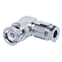 Разъем BNC штекер на кабель RG-58, угловой, пайка BNC-LS58P