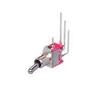 Тумблер мини однополюсный, 3 контакта (on-on), на плату угловой, SPDT, B070BW PST-51AR2