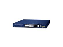 GSW-2824P Неуправляемый коммутатор Planet, 24 порта 1Гбит/с PoE, 2 порта 1Гбит/с, 2 комбо TP/SFP порта 1Гбит/с