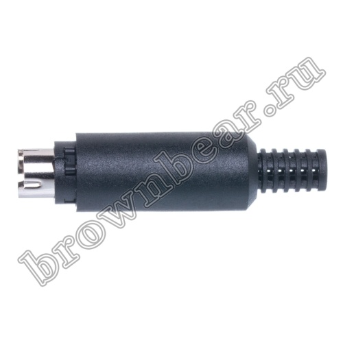 Вилка mini DIN 4 контакта на кабель, SVHS MDN-4M фото 5