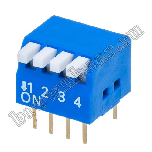 Переключатель Dip-Switch 4 контактных группы, пиано  SWD3-4