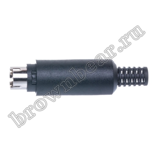 Вилка mini DIN 6 контактов на кабель MDN-6M фото 4