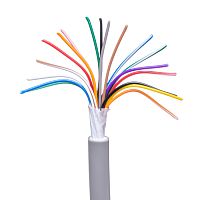 Кабель сигнальный коммуникационный 18 проводов, 28AWG, бухта 50м, неэкранированный, серый -