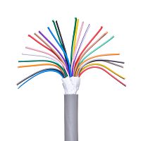 Кабель сигнальный коммуникационный 25 проводов, 28AWG, бухта 50м, неэкранированный, серый -