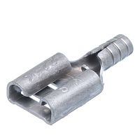 Клемма ножевая (плоская) обжимная 6.3 мм, гнездо на провод 0.5 - 1.5 мм², неизолированная, кратно 100шт., РП-М TA-1.25F